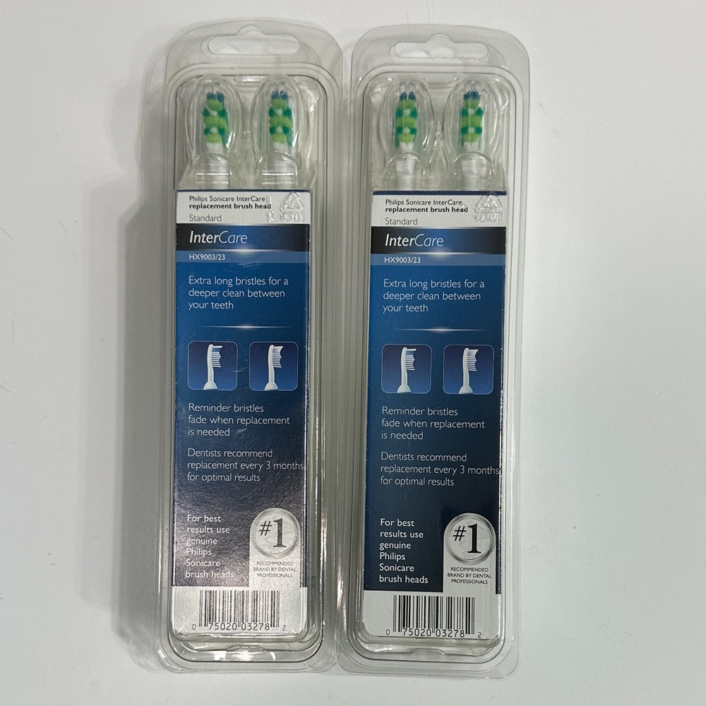 Philips Sonicare InterCare Brush Heads - Green and White NWT - Picture 3 of 3